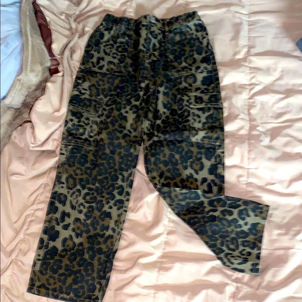 SHEIN Brown and Black Patterned Pants